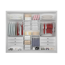 Ver imagem 2 de Guarda Roupa Dubai 3 Portas de Correr Espelhadas Mdf Branco