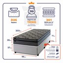 Ver imagem 3 de Conjunto Box Baú Solteirão Montreal Branco 96x203x71 c/ Molas Ensacadas