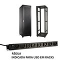 Ver imagem 2 de Régua 8 Tomadas Rack 19 polegada cabo 3 metros - 110v /220v 2200 Watts