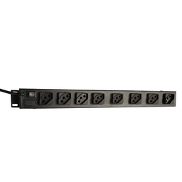 Régua 8 Tomadas Rack 19 polegada cabo 3 metros - 110v /220v 2200 Watts - 1