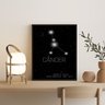 Quadro Decorativo Constelação Signo Câncer 33x24cm:madeira Branca - 2