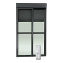 Ver imagem 1 de Porta de Correr Alumínio Preto 02 Folhas Integrada Automatica Maxx - 210x150