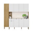 Ver imagem 7 de Armário de Cozinha Compacta 9 Portas 1 Gaveta Pulse - Freijó/artico/riscatto Freijó