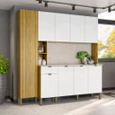 Ver imagem 1 de Armário de Cozinha Compacta 9 Portas 1 Gaveta Pulse - Freijó/artico/riscatto Freijó