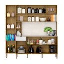 Ver imagem 3 de Armário de Cozinha Compacta 9 Portas 1 Gaveta Pulse - Freijó/artico/riscatto Freijó