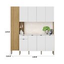 Ver imagem 2 de Armário de Cozinha Compacta 9 Portas 1 Gaveta Pulse - Freijó/artico/riscatto Freijó