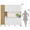 Ver imagem 4 de Armário de Cozinha Compacta 9 Portas 1 Gaveta Pulse - Freijó/artico/riscatto Freijó