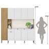 Armário de Cozinha Compacta 9 Portas 1 Gaveta Pulse - Freijó/artico/riscatto Freijó - 4