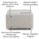 Ver imagem 5 de Kit 2 Puff Modular Block 74x74 cm Pes Madeira Linho Tcs 701 Moll