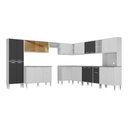 Ver mais imagens de Armário de Cozinha Completa Modulada 11 Pçs Siena Multimóveis Mp2241 Branco/preto