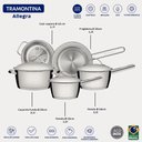 Ver imagem 5 de Jogo de Panelas Allegra 5 Peças Pegador de Massa Tramontina