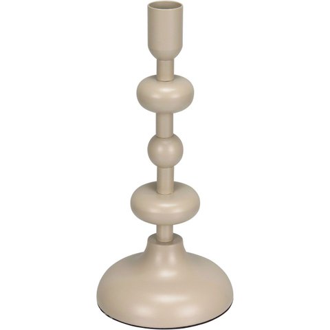 Castiçal Decorativo Porta Vela Home&co Metal 22x10x10cm Marfim