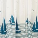 Ver imagem 3 de Cortina para Box Banheiro Antimofo Poliéster 198x180cm Barco Azul