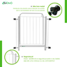 Portão Grade para Cachorro Pet Bebê Porta de 78cm a 122cm:branco - 6