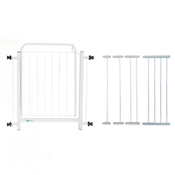 Portão Grade para Cachorro Pet Bebê Porta de 78cm a 122cm:branco - 1