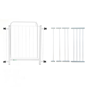 Portão Grade para Cachorro Pet Bebê Porta de 78cm a 122cm:branco