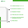 Portão Grade para Cachorro Pet Bebê Porta de 78cm a 122cm:branco - 5