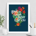 Ver imagem 2 de Quadro Depois da Chuva o Jardim Floresceu 45x34cm:madeira Branca