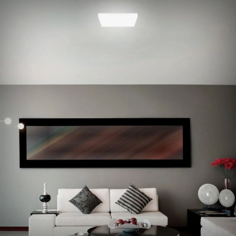 Luminária Plafon Borda Infinita Quadrada 24W Luz Branca Gaya