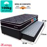 Cama Box Solteiro Colchão Molas Ensacadas com Pillow Bicama Auxiliar 88x188x59cm BF Colchões - 3