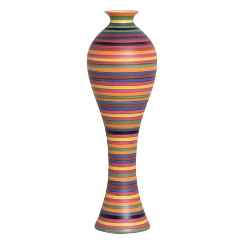 Vaso de Chão Califórnia Colorido Grande Decoração em Cerâmica Colors