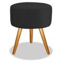 Ver imagem 1 de Puf, Puff Para Sala Pé Palito Preto Black 50 Cm Altura