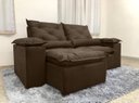 Ver imagem 2 de Sofá Retrátil e Reclinável 2,00m em Tecido Veludão C/ Pillow Nos Braços Athenas - Montagem Inclusa:m
