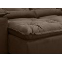 Ver imagem 5 de Sofá Retrátil e Reclinável 2,00m em Tecido Veludão C/ Pillow Nos Braços Athenas - Montagem Inclusa:m