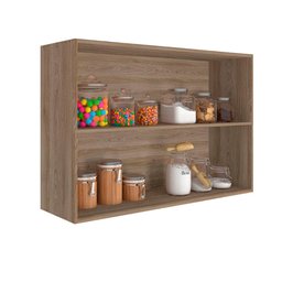 Armário Aéreo Ferrara 2 Portas 80cm Prateleira Interna Fixa Poliman Móveis - 2