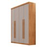 Guarda Roupa Solteiro Heros 4 Portas e 2 Gavetas Mdf Moderna - 2