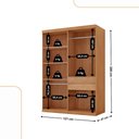 Ver imagem 3 de Guarda Roupa Solteiro Heros 4 Portas e 2 Gavetas Mdf Moderna