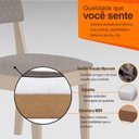 Ver imagem 5 de Sala de Jantar 4 Lugares Mesa Jolie 100cm Tampo Redondo de Vidro e 4 Cadeiras Estofadas Copper Soft