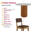 Ver imagem 7 de Sala de Jantar 4 Lugares Mesa Jolie 100cm Tampo Redondo de Vidro e 4 Cadeiras Estofadas Copper Soft