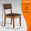 Ver imagem 3 de Sala de Jantar 4 Lugares Mesa Jolie 100cm Tampo Redondo de Vidro e 4 Cadeiras Estofadas Copper Soft