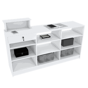 BALCÃO LOJA TAMPO RETO M168.2021.B (CAIXA VENDA) MUNDI MOVEIS