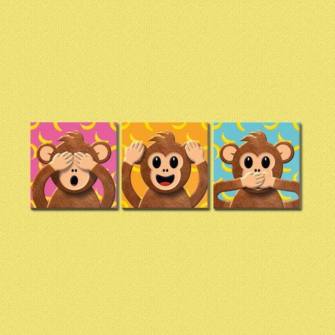 Macaco-csm - Quadros ou Placas Modulares com 3 Peças