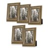 Kit 5 Porta Retratos Dourado Sofisticado Para Seu Escritorio - 1