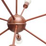 Pendente Sputnik Poptem Átomo com 8 lâmpadas/Braços cobre alumínio  haste metal sala aranha - 2