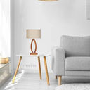 Ver imagem 4 de Abajur Mônaco Madeira Mdf para Sala Iluminação Aconchegante