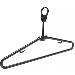 50 Cabides Antifurto Fixo Hotel Preto Clássico Inteligente de Roupas Alças 44,5cm - 1