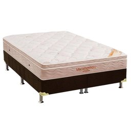 Cama Box King: Colchão Espuma Ortobom Apollo Viscomemory + Box Suede Brown(186x198) - 1