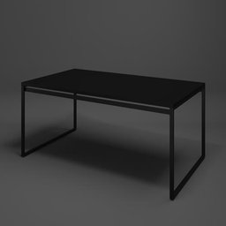 Mesa de Jantar Retangular 4 Lugares Preta Industrial Estilo Vintage 120x90cm - 9