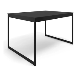 Mesa de Jantar Retangular 4 Lugares Preta Industrial Estilo Vintage 120x90cm - 4