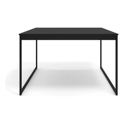 Mesa de Jantar Retangular 4 Lugares Preta Industrial Estilo Vintage 120x90cm - 5