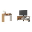 Ver imagem 2 de Kit Rack p/TV até 50 Polegadas c/Aparador Buffet Multimóveis CR45361 Carvalho Nature/Arenas