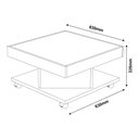 Ver imagem 4 de Mesa de Centro com Rodízio Quadrada Saara Marrom