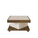 Ver imagem 3 de Mesa de Centro com Rodízio Quadrada Saara Marrom