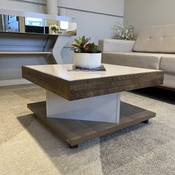 Mesa de Centro com Rodízio Quadrada Saara - 16