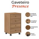 Ver imagem 3 de Gaveteiro Office Presence Amêndola Touch - Demóbile