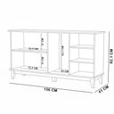 Ver imagem 5 de Buffet para Sala de Jantar 156cm Madeira Maciça Lira M06 Carvalho Fosco - Lyam Decor